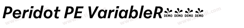 Peridot PE VariableR字体转换